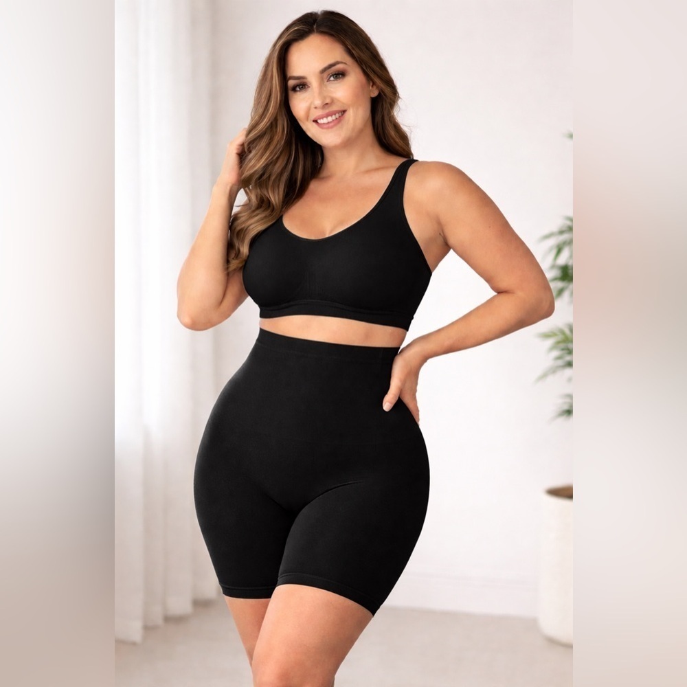 Shapermint Empetua High Waisted Shaper Shorts Sz XXXL 3XL Black Shapewear 55021